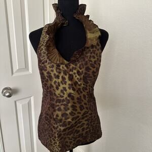 Sara Campbell Blouse Women's Size 6 Evening Ruffle Neckline